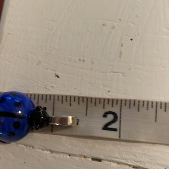 1.5” blue and black 3D lady big charm pendant with jump hoop - Picture 9 of 10